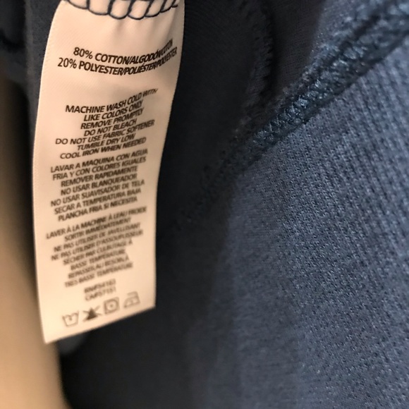 Calvin Klein Performance! Dark Blue Velour Zip Up Hoodie - Picture 9 of 13